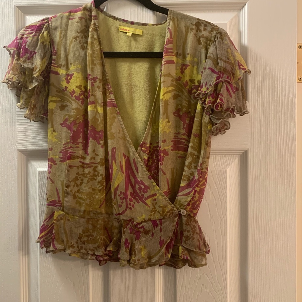 Catherine Malandrino Wrap Top